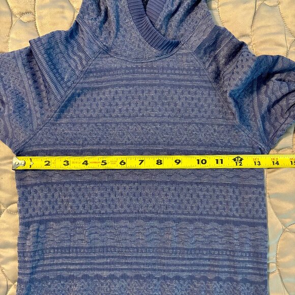 Lululemon Rest Less Long Sleeve Hooded Blue Top Women 4 - Picture 8 of 9